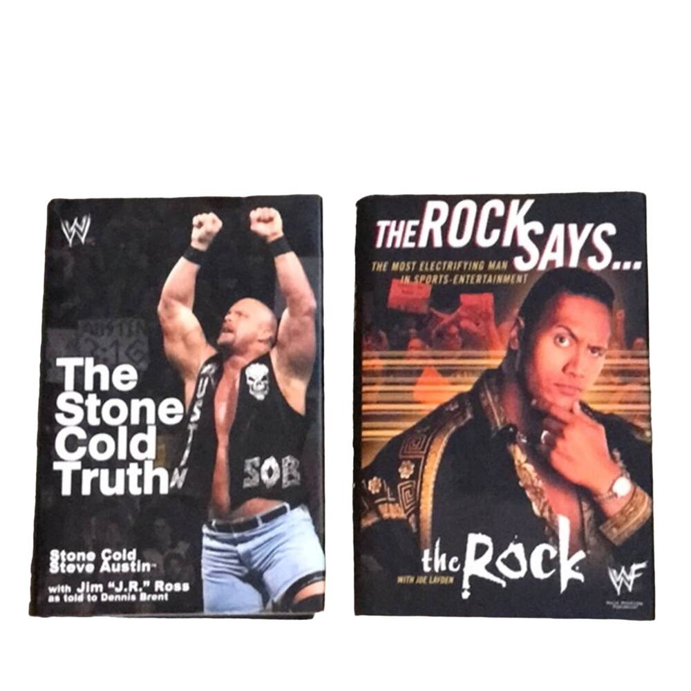 WWF Titles- The Stone Cold Truth & The Rock Says Books Wrestling Collectible TV